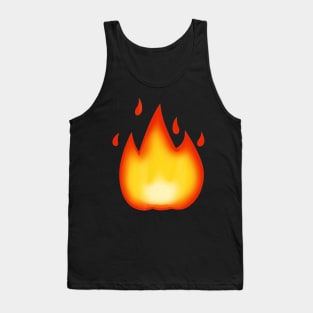 Emoji T Shirt Fire, Flame Hot Tee Tank Top